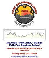 May 19, 2012 "SABA Century" 100 mile bicycle race